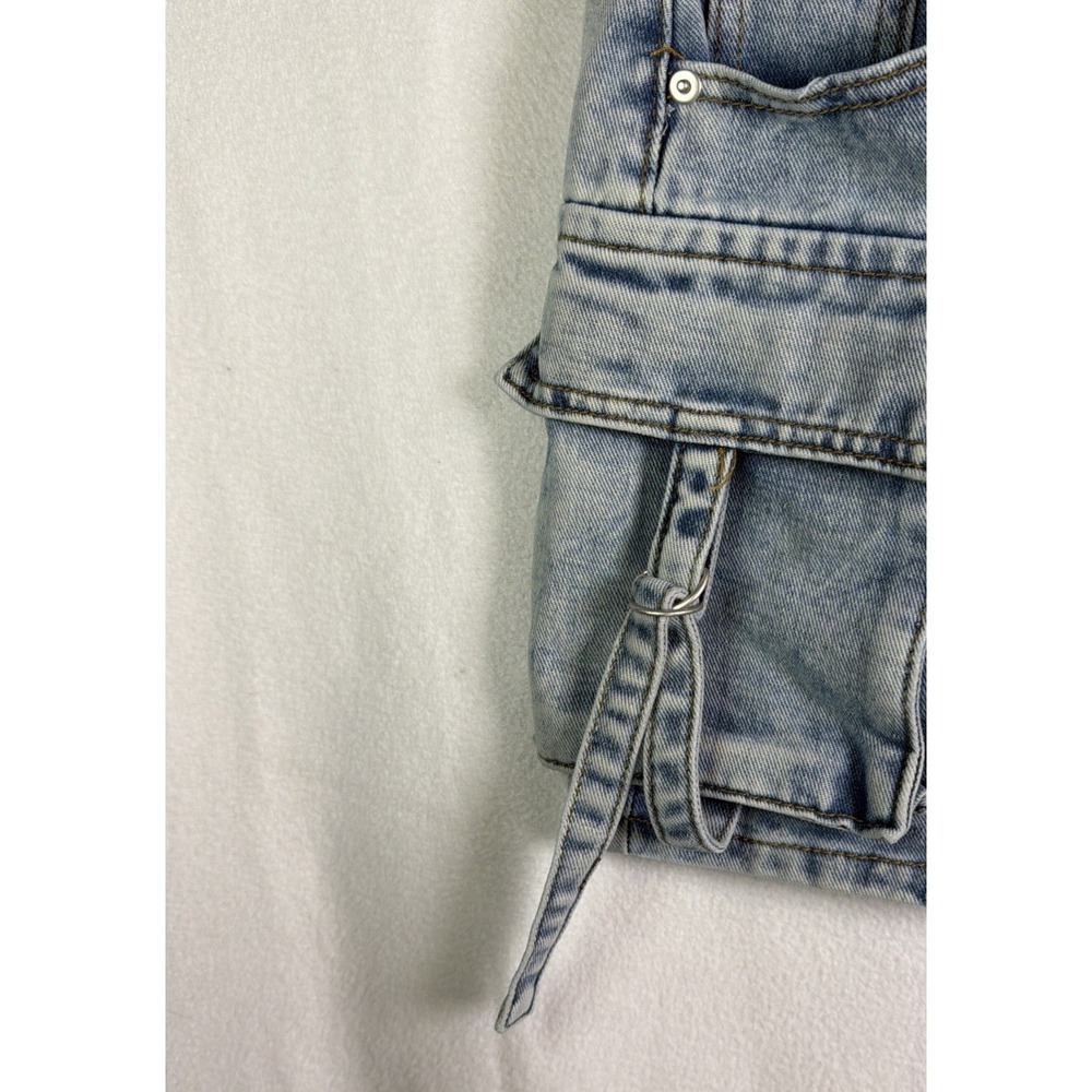 Orange Kiss Women's Denim Cargo Skirt Size Small Y2K - Picture 5 of 11
